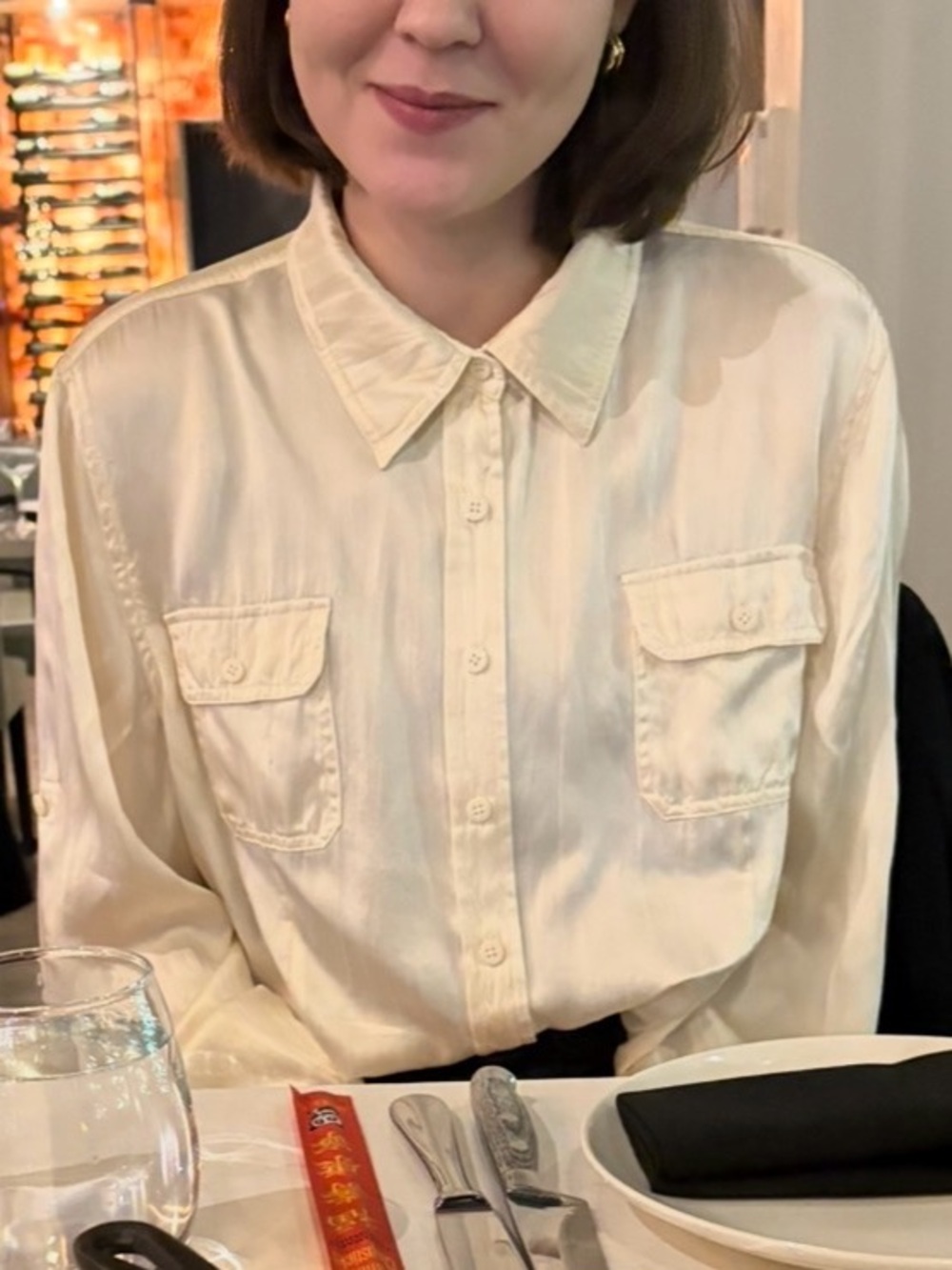 Emanuel Ungaro Cream Silk Blouse
